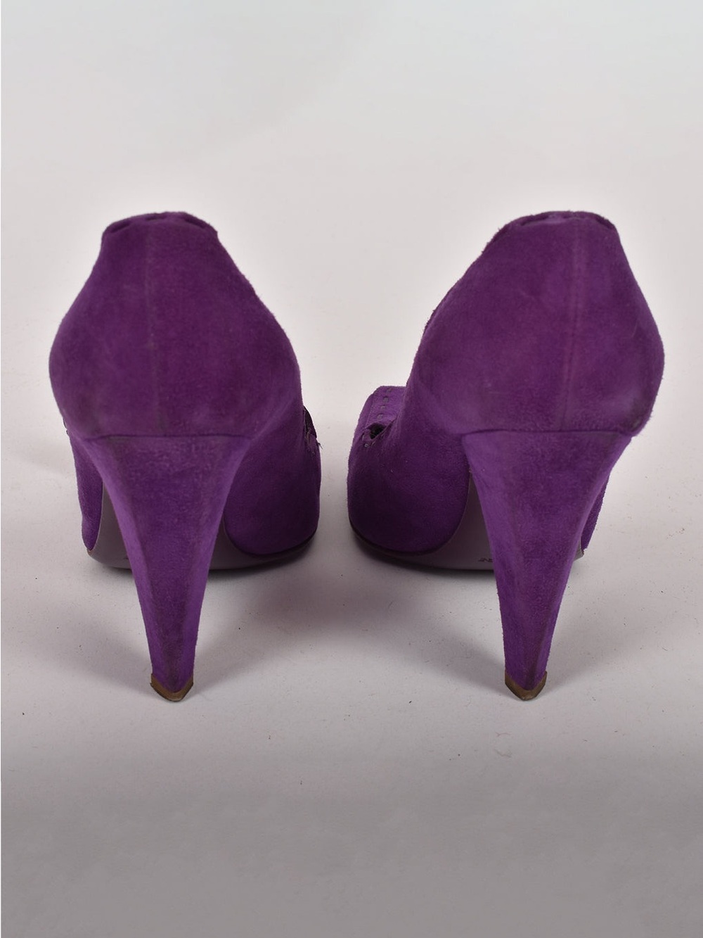 Saint Laurent Violet Suede Tassel Pump - Picture 3 of 4